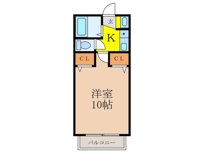 MAISON DU ANGE (1K/1階)の間取り写真
