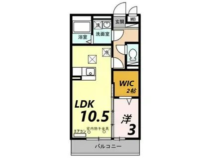 セジュール東阿保 A棟(1LDK/3階)の間取り写真