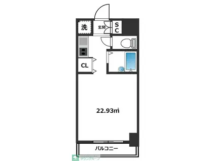 伊勢原七番館(ワンルーム/4階)の間取り写真