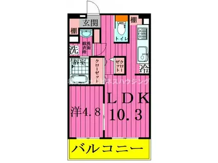 ART RESIDENCE IN KASHIWA-NO-HAアートレ(1LDK/1階)の間取り写真
