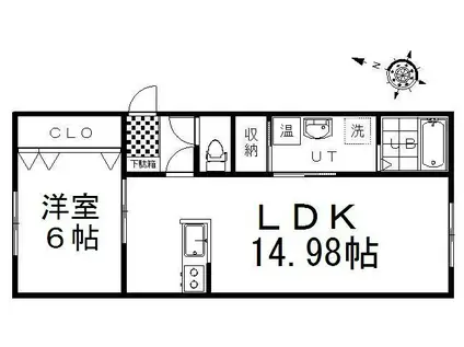 MR GARDEN(1LDK/1階)の間取り写真