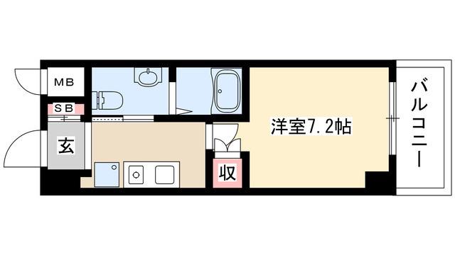 アーデン春岡(1K/4階)の間取り写真