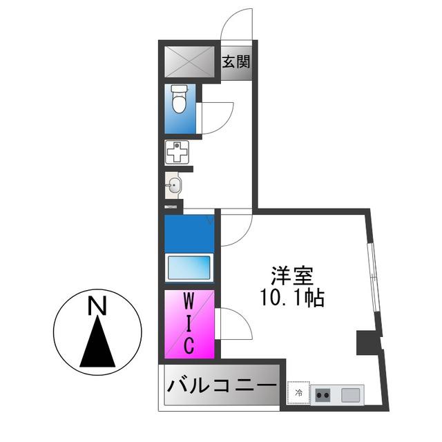 Mプラザ布施弐番館(ワンルーム/4階)の間取り写真