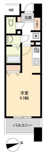 パークフラッツ五橋(ワンルーム/7階)の間取り写真