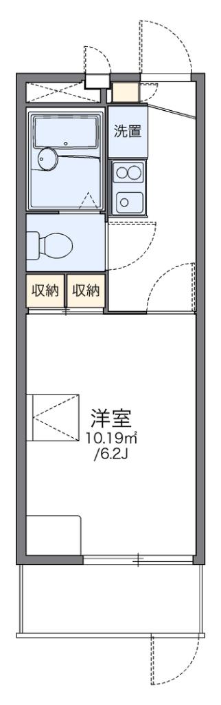 レオパレスカーム(1K/1階)の間取り写真
