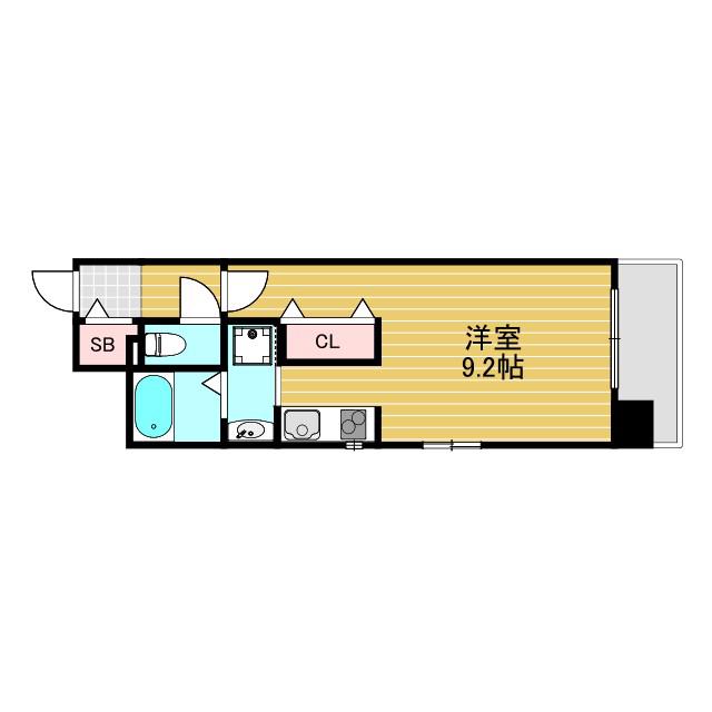 クレアート新大阪パンループ(ワンルーム/8階)の間取り写真