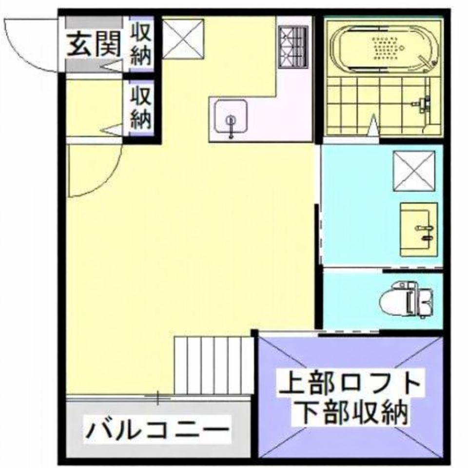 LARGO A棟(ワンルーム/1階)の間取り写真