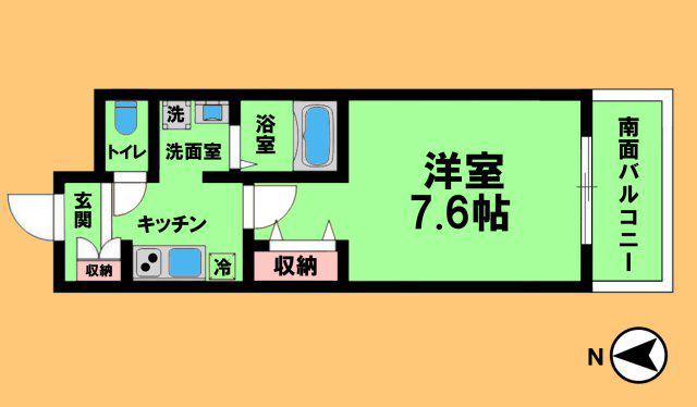 コートデリヴィエール上飯田(1K/4階)の間取り写真