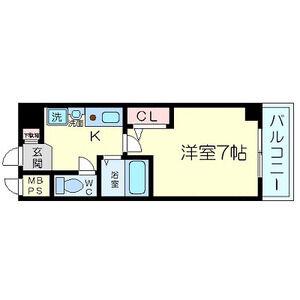 エスリード南森町駅前(1K/5階)の間取り写真