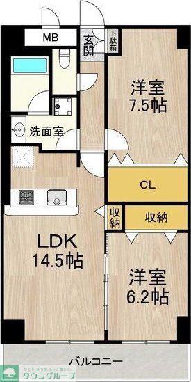 インプルーブ金山(2LDK/8階)の間取り写真