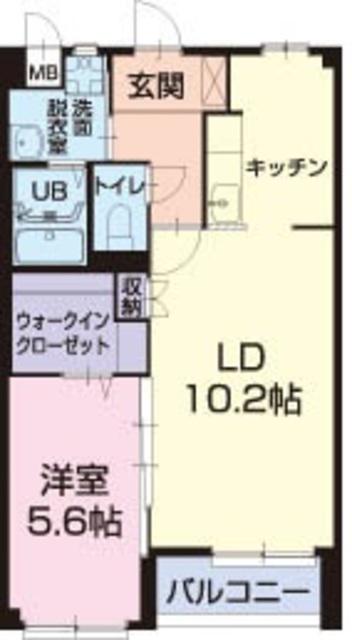 SK守山(1LDK/2階)の間取り写真