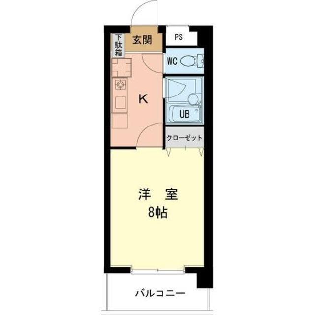 ルミエール川和(1K/3階)の間取り写真