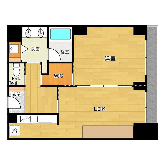 おおきに東心斎橋ビル(1LDK/9階)の間取り写真