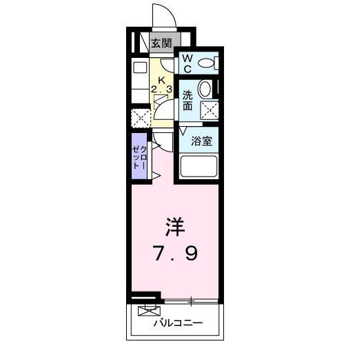 ラスパシオ(1K/1階)の間取り写真