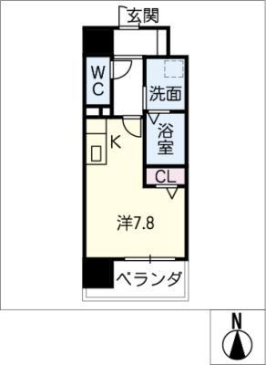 ATRIO鶴舞(ワンルーム/3階)の間取り写真