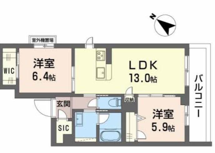 PLAISIR RAFFINE(2LDK/3階)の間取り写真