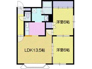 ルミエールアイ(2LDK/2階)の間取り写真