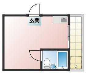 ブラウンコート(ワンルーム/2階)の間取り写真