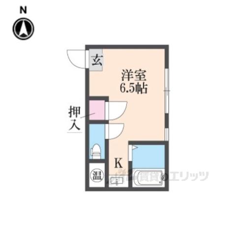 リンツ北野(ワンルーム/1階)の間取り写真