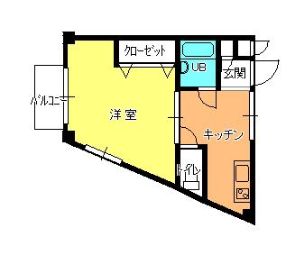 プラザ毛呂山(1K/3階)の間取り写真