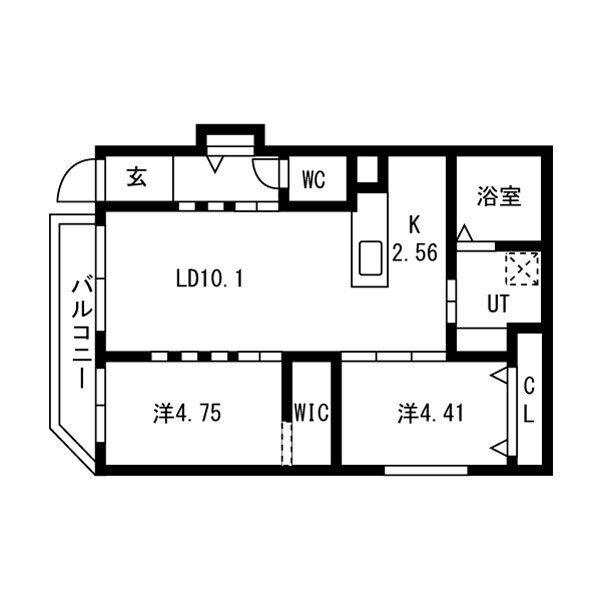 ラピスブラオ八軒(2LDK/3階)の間取り写真