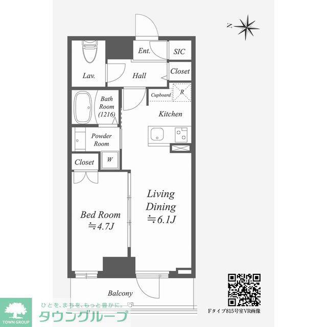 ALPHA PRIME東陽町(1LDK/10階)の間取り写真