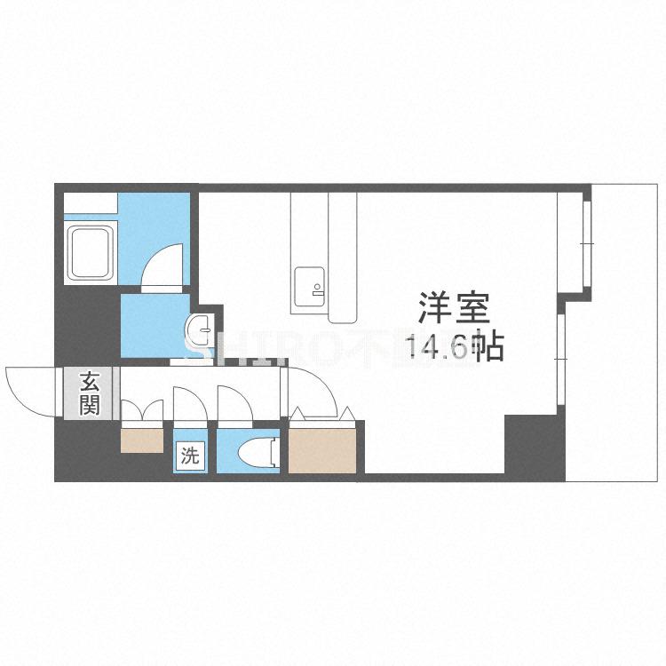 セレニテ梅田北PREMIUM(ワンルーム/8階)の間取り写真