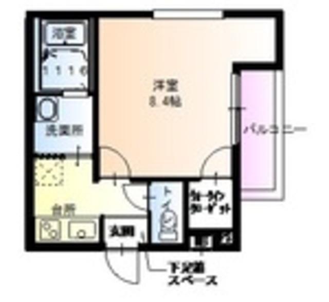フジパレス遠里小野III番館(1K/1階)の間取り写真