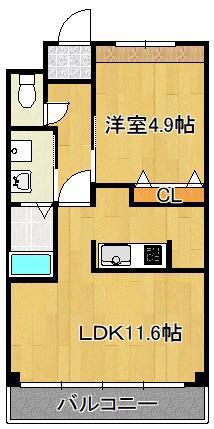 グランメゾンエヌ(1LDK/2階)の間取り写真