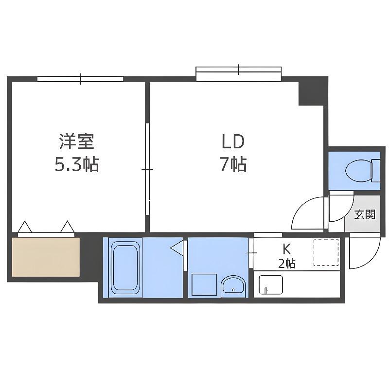 RITZ 2・2(1LDK/2階)の間取り写真
