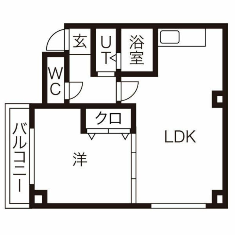 ステージ48(1LDK/4階)の間取り写真