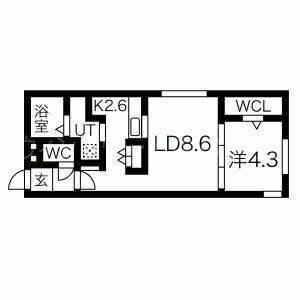 EXCEL澄川(1LDK/3階)の間取り写真