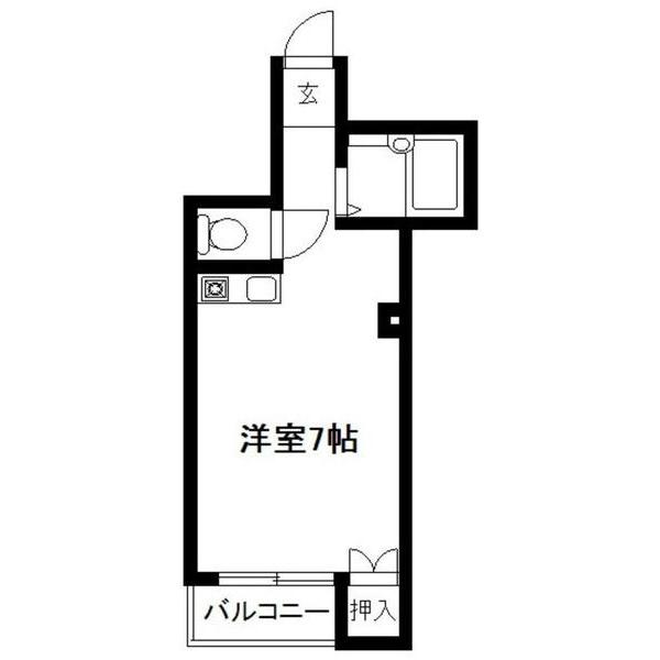 明和代田マンション(ワンルーム/3階)の間取り写真