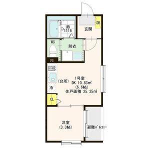 NITVA HEIGHTS(1DK/2階)の間取り写真