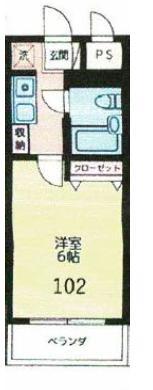 AVANCE早稲田(1K/1階)の間取り写真