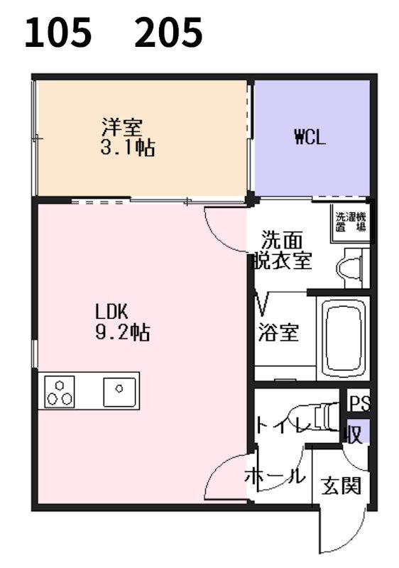 ANTHEM (1LDK/2階)の間取り写真