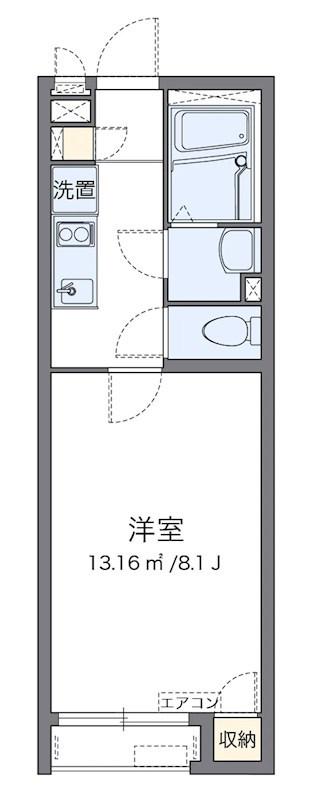 クレイノポートハイムII(1K/1階)の間取り写真