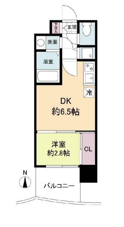 セレニテ日本橋プリエ(1DK/6階)の間取り写真