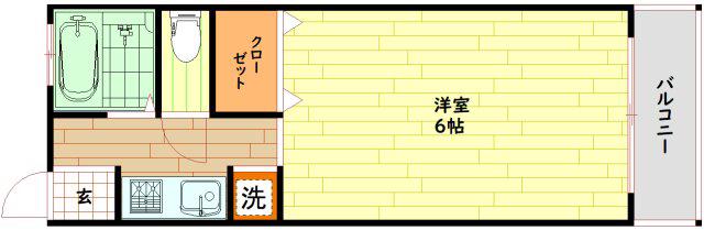 パティオ新森(1K/2階)の間取り写真