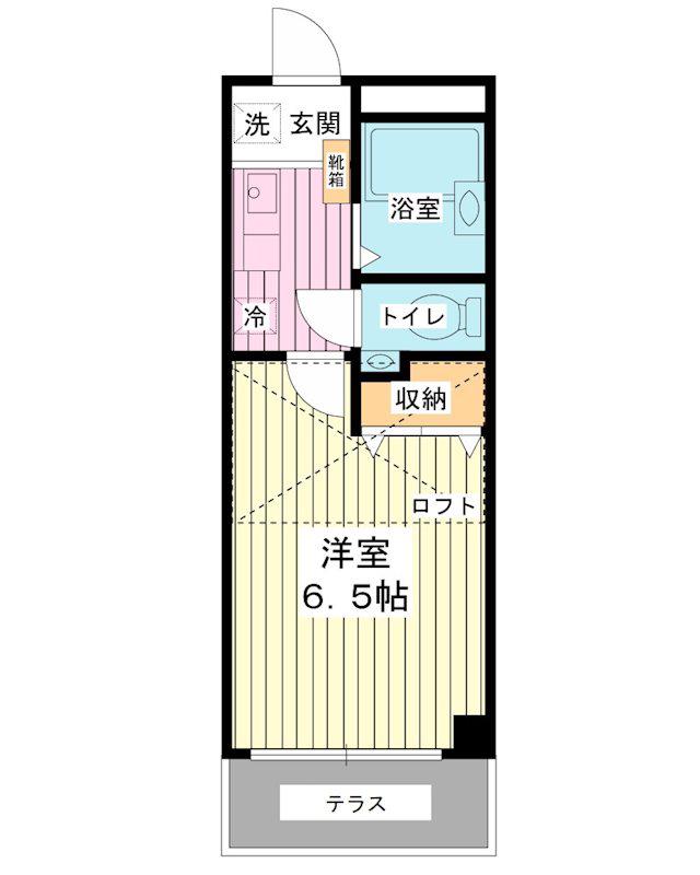 ベルメゾン(1K/1階)の間取り写真