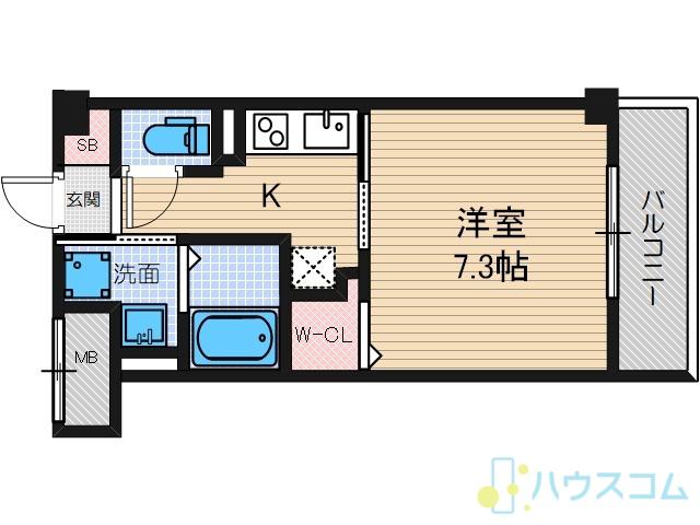 石塚アネックス(1K/4階)の間取り写真