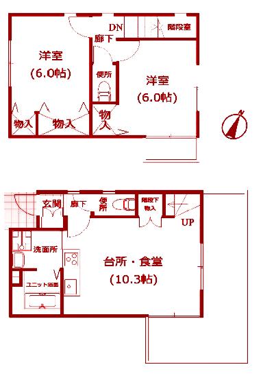 グリーンパレス斎藤分IIIA(2LDK/1階)の間取り写真