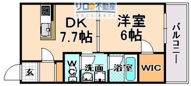サカトIII(1DK/5階)の間取り写真