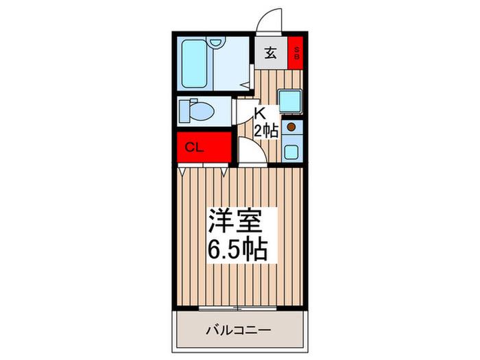 栗原コーポ(1K/2階)の間取り写真