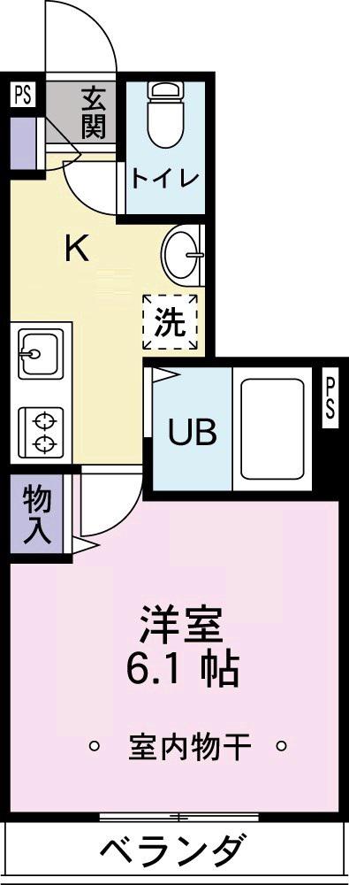 クレセント西新宿II(1K/2階)の間取り写真