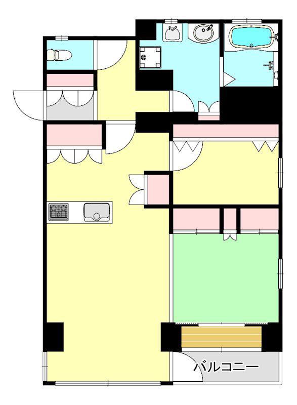 新神戸H.HOLDINGSビル(2LDK/3階)の間取り写真