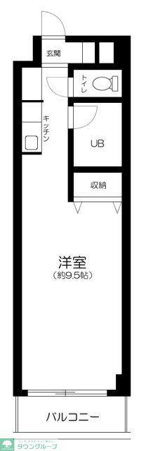 大成ルームズ(1K/2階)の間取り写真