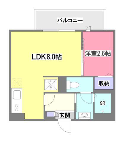 KEIAI RESIDENCE 清瀬V(1LDK/1階)の間取り写真