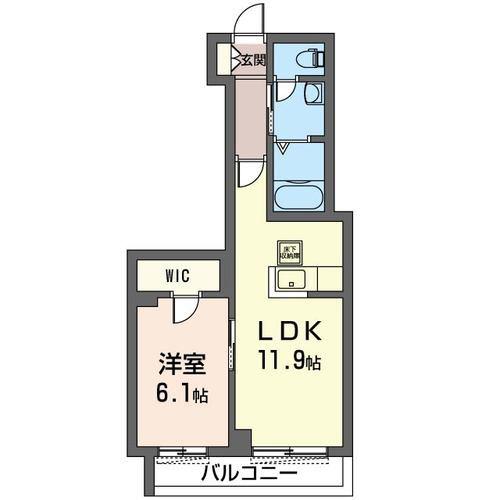 マ-リエ(1LDK/1階)の間取り写真