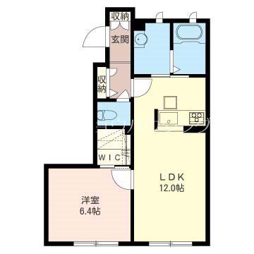 シュウフロンティア(1LDK/1階)の間取り写真